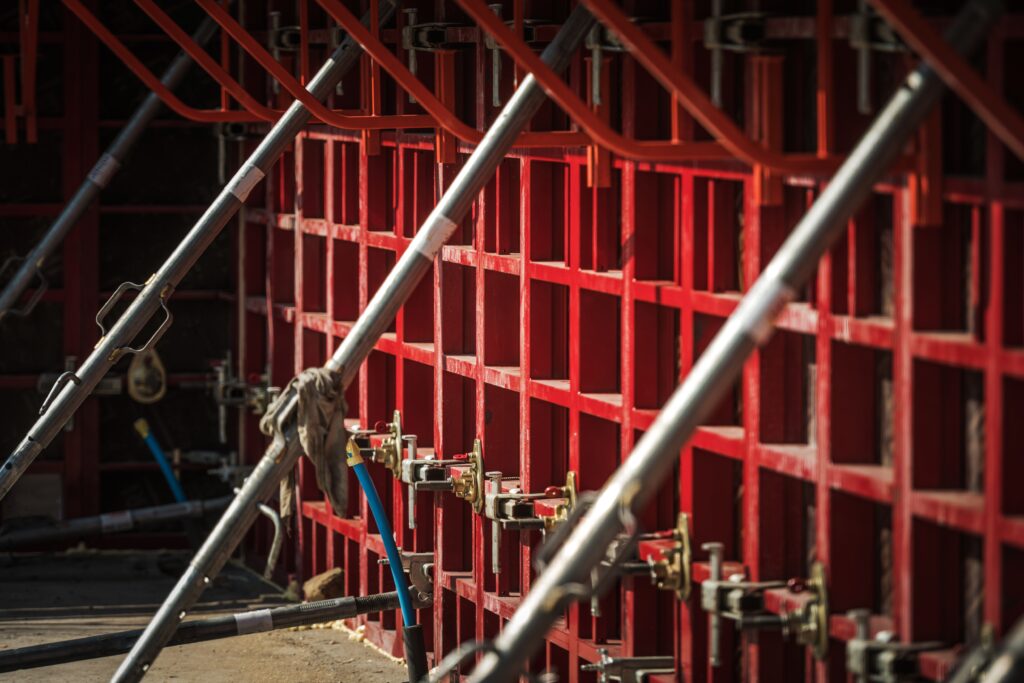 Steel shuttering plates formwork